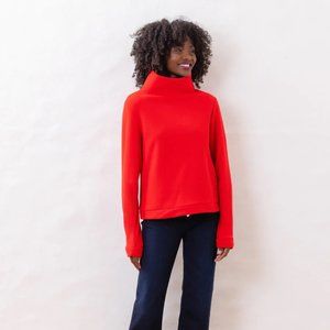 Dudley Stephens Park Slope Vello Fleece Red Navy Colorblock XS